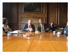 Daniel Taub at a meeting in the Oxford Centre for Hebrew and Jewish Studies